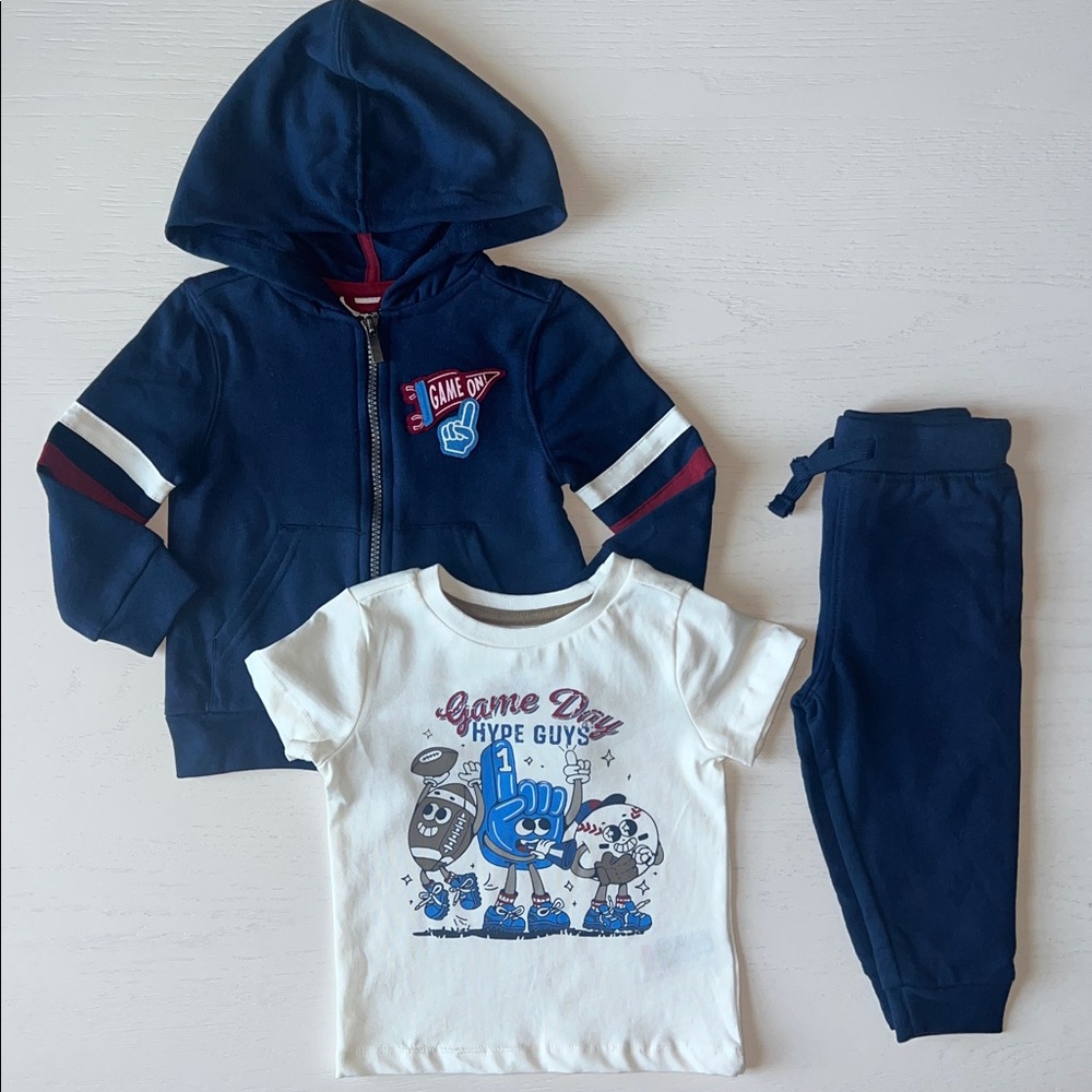 Tommy Bahama Toddler Boy Game Day Sports 3 Piece Set 12 months